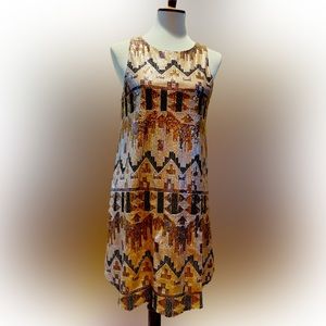 Everly Rose gold and silver cocktail homecoming prom dress